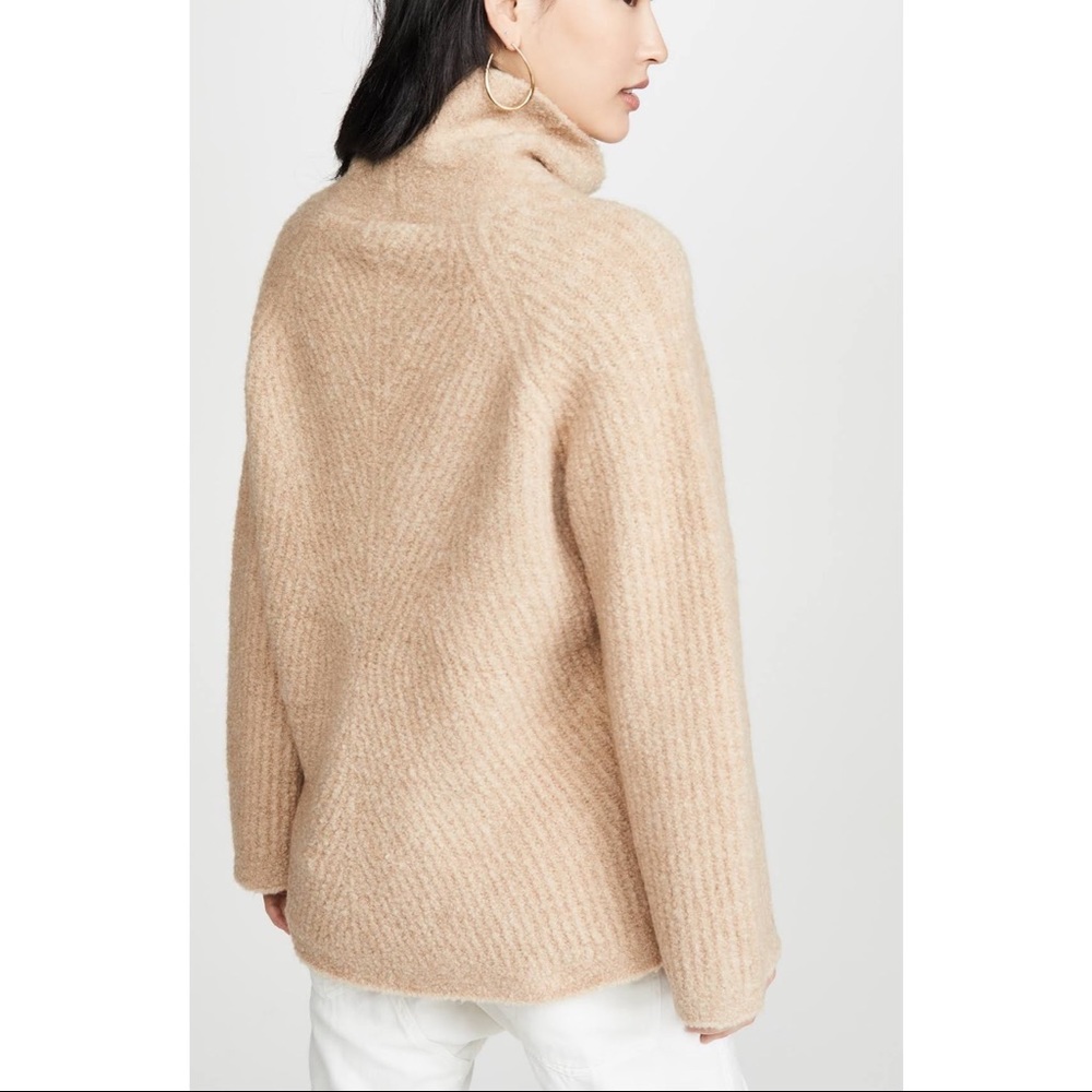 Theory Moving Rib Turtleneck Sweater, Light Natural - Picture 7 of 14